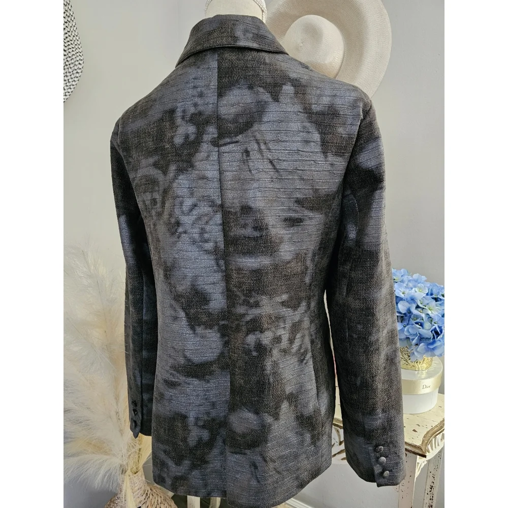 XL Chi by Falsi Brown Silver Metallic Elegant Blazer